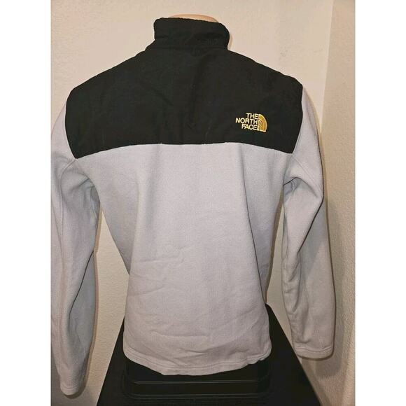 The North Face Men’s Small Half Zip Black Cream Yellow Fleece Jacket Pockets - Picture 4 of 11